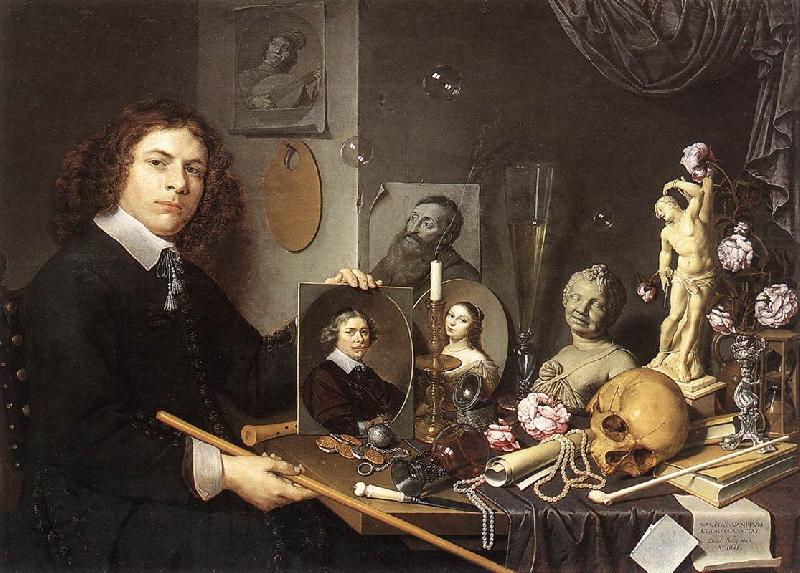 Self-Portrait with Vanitas Symbols dddw, BAILLY, David